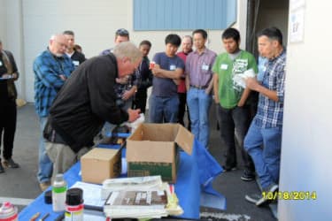 Equipment demonstration at a QC NDT seminar